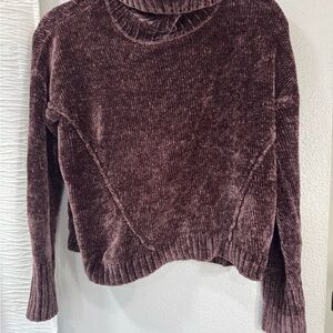 Pink Rose Women's Sweater in Deep Purple
